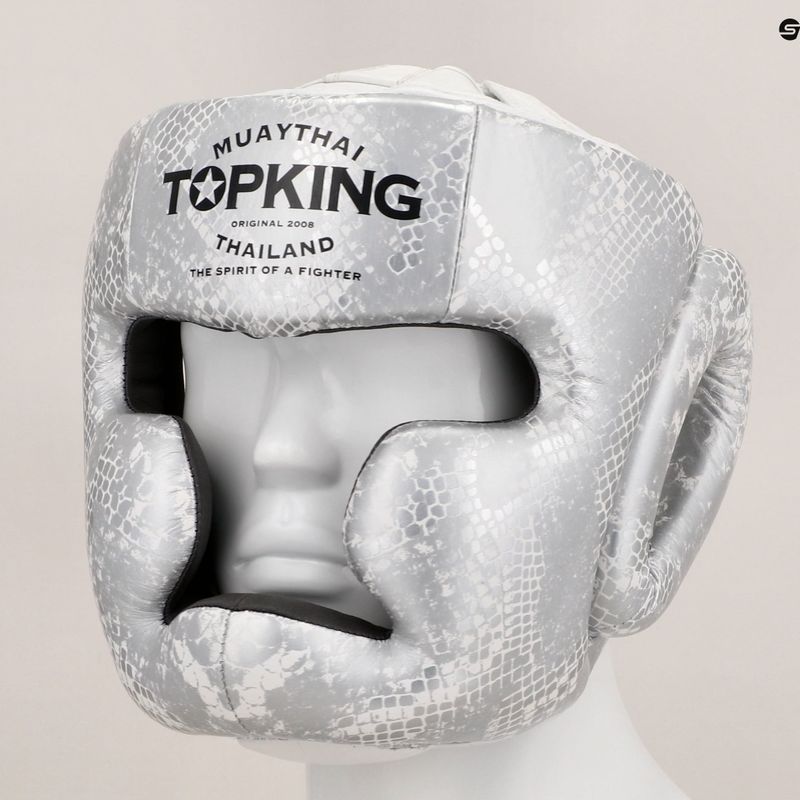 Κράνος πυγμαχίας Top King Super Star white/silver 7