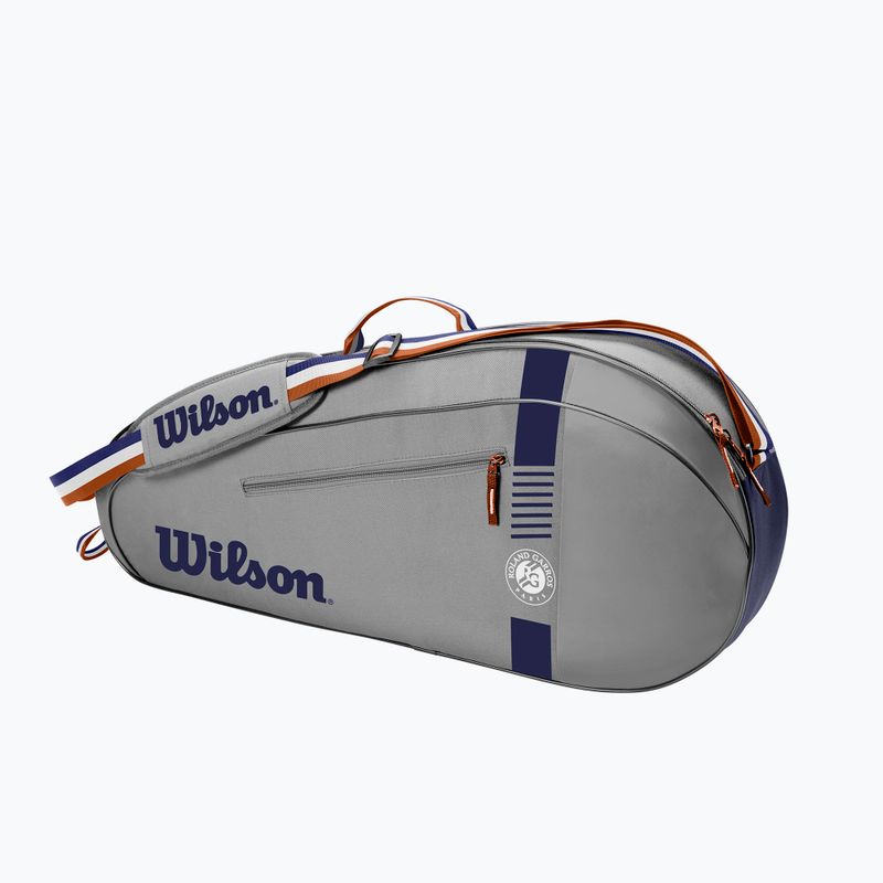 Wilson Team 3 Pack Rolland Garros τσάντα τένις γκρι WR8019201001 12