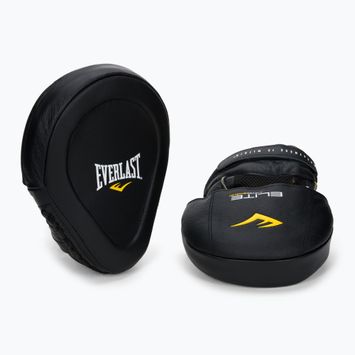 Everlast Elite Leamantis MIT δερμάτινες ασπίδες προπονητή μαύρο EV4731