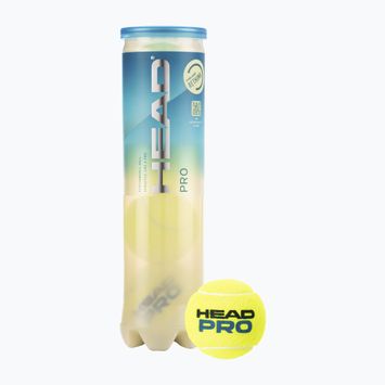 HEAD Pro μπάλες τένις 4 τμχ κίτρινο 571604
