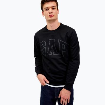 Ανδρικό φούτερ GAP Logo Crewneck μαύρο