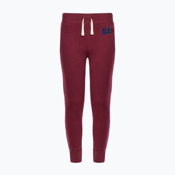 Παιδικό παντελόνι GAP V-Fall Fash Logo Jogger βαθύ κόκκινο γρανάδι