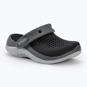 Crocs LiteRide 360 μαύρα / γκρι παιδικά σαγιονάρες