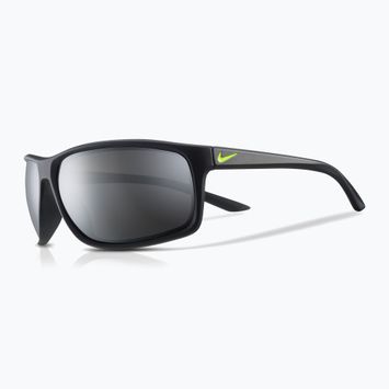 Ανδρικά γυαλιά ηλίου Nike Adrenaline ματ μαύρο/γκρι με ασημένιο καθρέφτη
