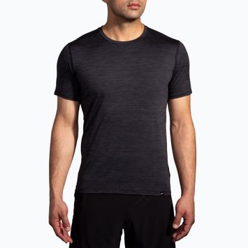 Ανδρικό μπλουζάκι Brooks Luxe htr deep black running shirt