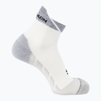 Salomon Speedcross Ankle λευκές/ανοιχτό γκρι μελανζέ κάλτσες τρεξίματος