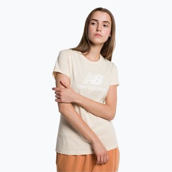 Γυναικείο μπλουζάκι New Balance Essentials Stacked Logo Co μπεζ T-shirt WT31546TCM