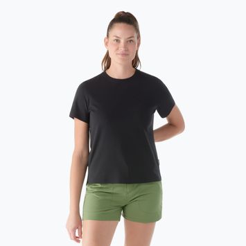 Γυναικείο Smartwool Perfect Crew Short Sleeve trekking T-shirt μαύρο