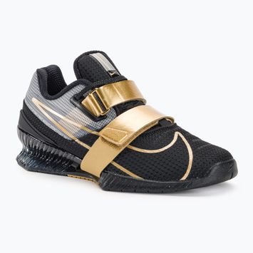 Nike Romaleos 4 μαύρο / μεταλλικό χρυσό λευκό παπούτσι άρσης βαρών