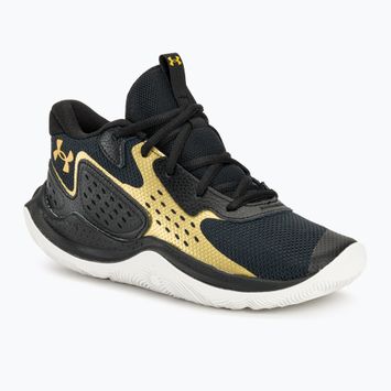 Under Armour Jet' 23 μαύρο/μεταλλικό χρυσό/μεταλλικό χρυσό παπούτσια μπάσκετ