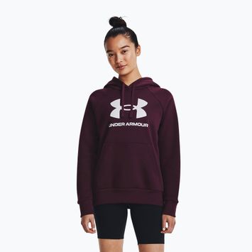 Under Armour γυναικεία μπλούζα προπόνησης Rival Fleece Big Logo σκούρο καφέ/λευκό