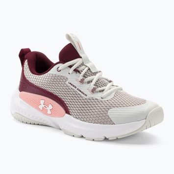 Γυναικεία αθλητικά παπούτσια προπόνησης Under Armour W Dynamic Select λευκός άργιλος/βαθύ κόκκινο/λευκό