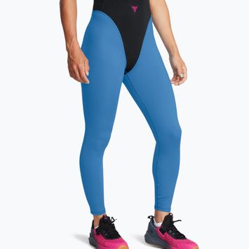 Γυναικείο προπονητικό κολάν Under Armour Project Rock LG Grind Ankle Leg μαύρο/μπλε/αστρο ροζ