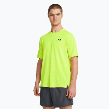 Ανδρικό μπλουζάκι προπόνησης Under Armour Tech Vent Geode υψηλής ορατότητας κίτρινο/μαύρο