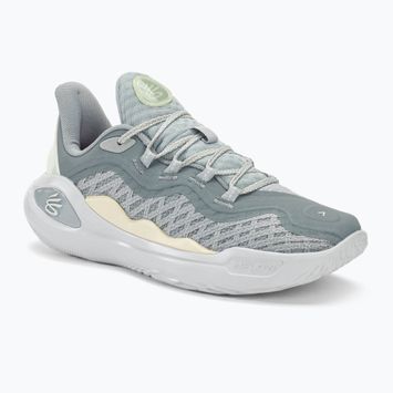 Under Armour Curry 11 YW halo παπούτσια μπάσκετ γκρι/ατσάλι/λευκό πηλό