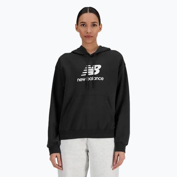 Γυναικείο φούτερ New Balance French Terry Stacked Logo Hoodie black