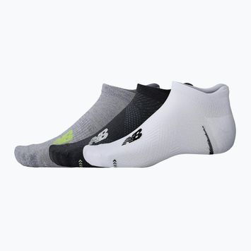 New Balance Running Repreve No Show Tab κάλτσες 3 ζευγάρια γκρι/λευκό/μαύρο