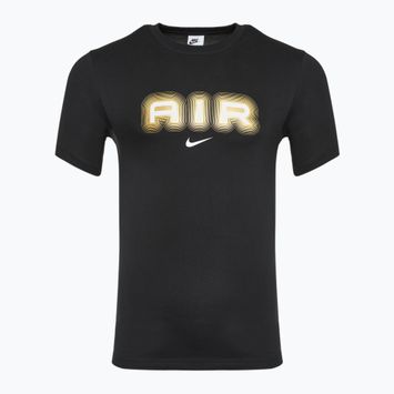 Ανδρικό T-shirt Nike Air Graphic μαύρο/μεταλλικό χρυσό