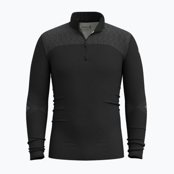 Ανδρικό Smartwool Intraknit Thermal Merino Base Layer 1/4 Zip μαύρο/λευκό θερμικό φούτερ