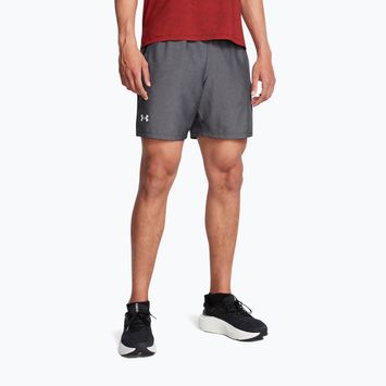 Ανδρικό Under Armour Launch 7" Heather μαύρο / μαύρο / αντανακλαστικό σορτς για τρέξιμο