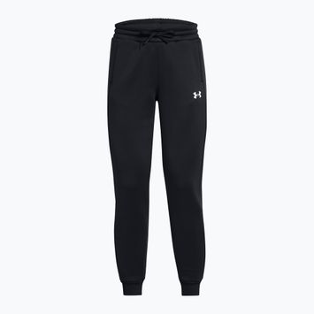 Γυναικείο Under Armour Fleece Jogger UA Armour μαύρο/λευκό παντελόνι