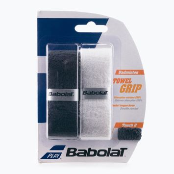 Babolat Towel Grip badminton ρακέτα περιτύλιγμα 2 τεμάχια λευκό και μαύρο 114266