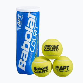 Μπαλάκια Babolat Court Padel 3 τεμάχια κίτρινα 501098