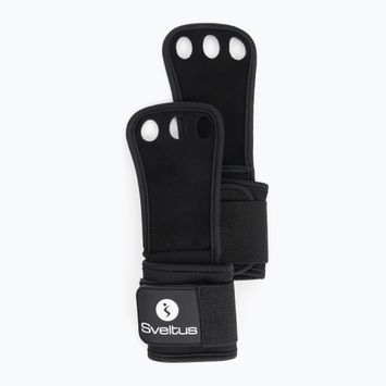 Sveltus Premium Hole Hand Grip gymnastics skins για προπόνηση δύναμης και crossfit μαύρο 5656