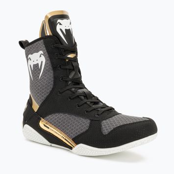 Venum Elite μπότες πυγμαχίας μαύρο/λευκό/χρυσό