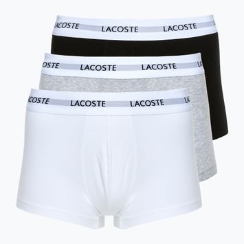 Lacoste ανδρικά σορτς μποξεράκια 5H5150 3 ζευγάρια μαύρο/λευκό/ασημί chine