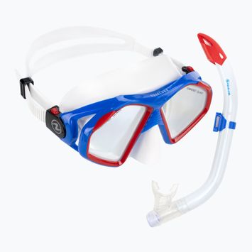 Aqualung Hawkeye σετ κατάδυσης μάσκα + αναπνευστήρας μπλε/κόκκινο SC3974006