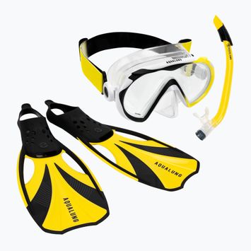 Aqualung Compass Snorkelling Set μαύρο/κίτρινο SR4110107S