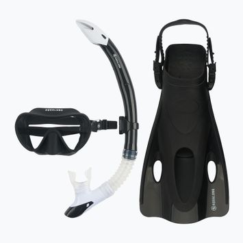 Aqualung Nabul σετ κατάδυσης με αναπνευστήρα μάσκα + αναπνευστήρας + πτερύγια μαύρο