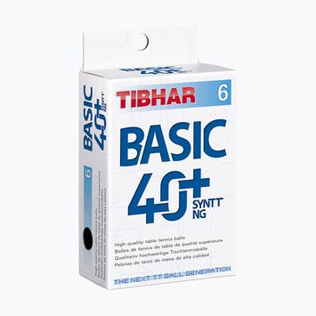 Piłeczki do tenisa stołowego Tibhar Basic 40+ SYNTT NG 6 szt. white