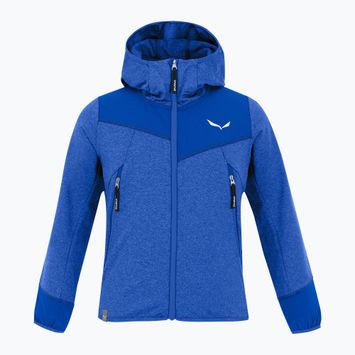 Παιδικό φούτερ πεζοπορίας Salewa Agner Melange PL FZ Hoody electric