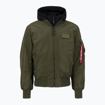 Alpha Industries MA-1 D-Tec ανδρικό μπουφάν σκούρο πράσινο / μαύρο