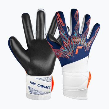 Παιδικά γάντια τερματοφύλακα Reusch Pure Contact Silver Junior premium μπλε/ηλεκτρικό πορτοκαλί/μαύρο