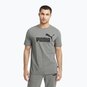 Ανδρικό PUMA Ess Logo Tee medium gray heather T-shirt