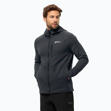 Ανδρικό Jack Wolfskin Kolbenberg Hooded Fz φαντομάς fleece φούτερ με κουκούλα