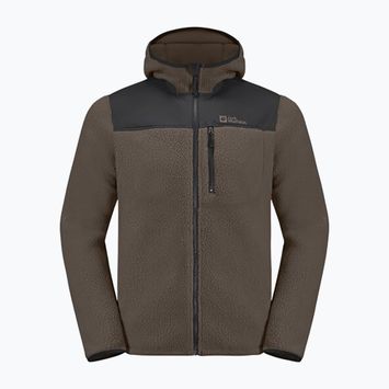 Jack Wolfskin ανδρικό fleece μπουφάν Kammweg Pile Fz κρύος καφές