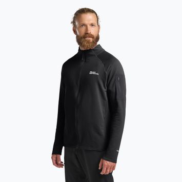 Jack Wolfskin ανδρικό μπουφάν πεζοπορίας Prelight Full Zip μαύρο