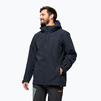 Jack Wolfskin ανδρικό μπουφάν βροχής Fernblick 2L νυχτερινό μπλε