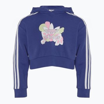 Παιδικό φούτερ adidas Cropped Floral legacy indigo