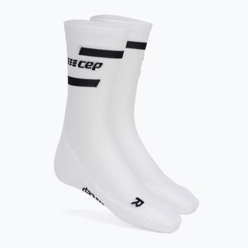 CEP Ανδρικές κάλτσες συμπίεσης για τρέξιμο 4.0 Mid Cut White