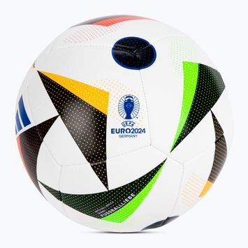 Μπάλα ποδοσφαίρου adidas Fussballiebe Trainig Euro 2024 white/black/glow blue μέγεθος 5