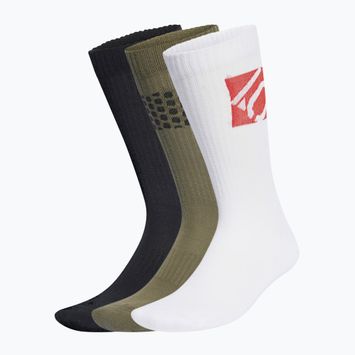 adidas FIVE TEN Cushioned Crew Sock 3 ζευγάρια λαδί/λευκό/μαύρο