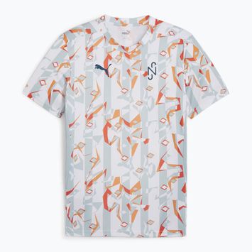 Ανδρική μπλούζα ποδοσφαίρου PUMA Neymar JR Creativity Jersey puma white/hot heat