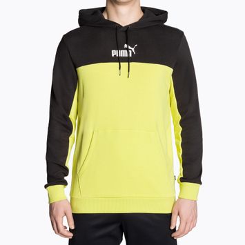 Ανδρικό φούτερ PUMA ESS+ Block Hoodie TR puma black/lime sheen