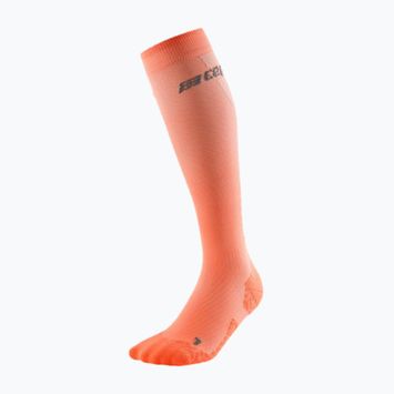 Γυναικείες κάλτσες συμπίεσης CEP Ultralight Tall coral/cream