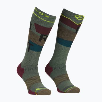 Ανδρικές κάλτσες σκι ORTOVOX Freeride Long Socks Cozy wild herbs